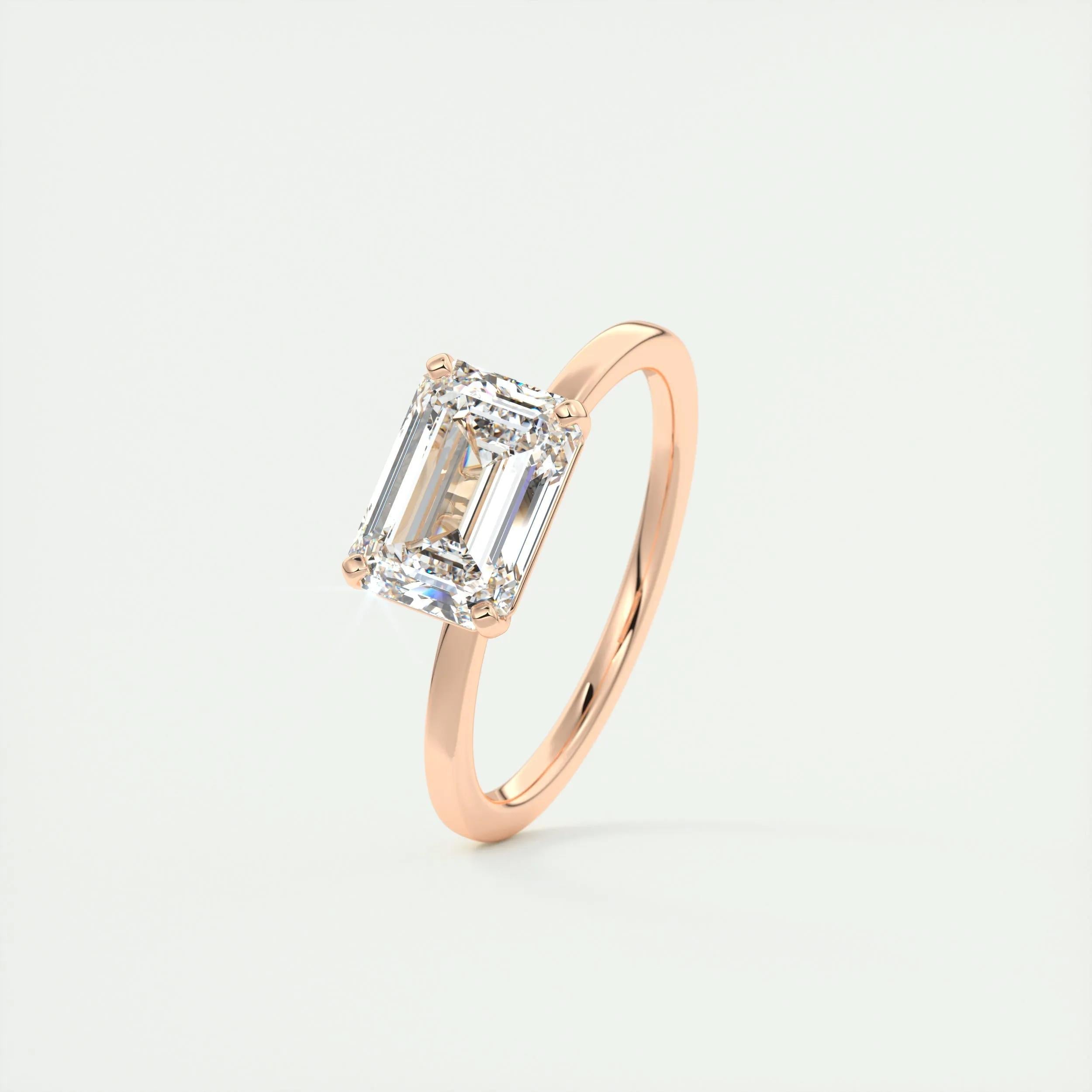 2 CT Emerald Solitaoire CVD F/VS1 Diamond Engagement Ring 19