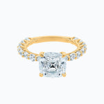 3.0 CT Cushion Shaped Moissanite Hidden Halo Engagement Ring 1