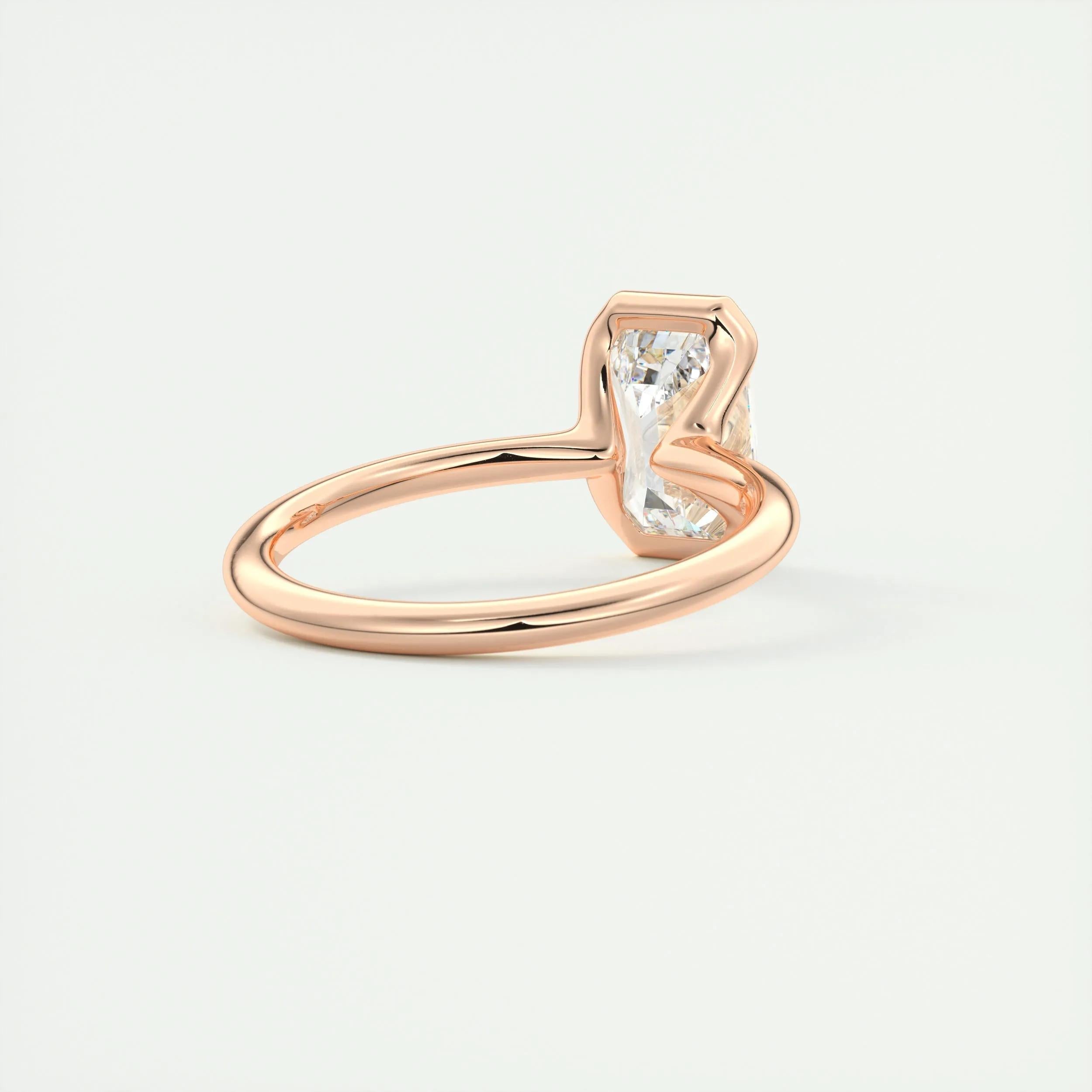 2 CT Emerald Bezel CVD F/VS1 Diamond Engagement Ring 19