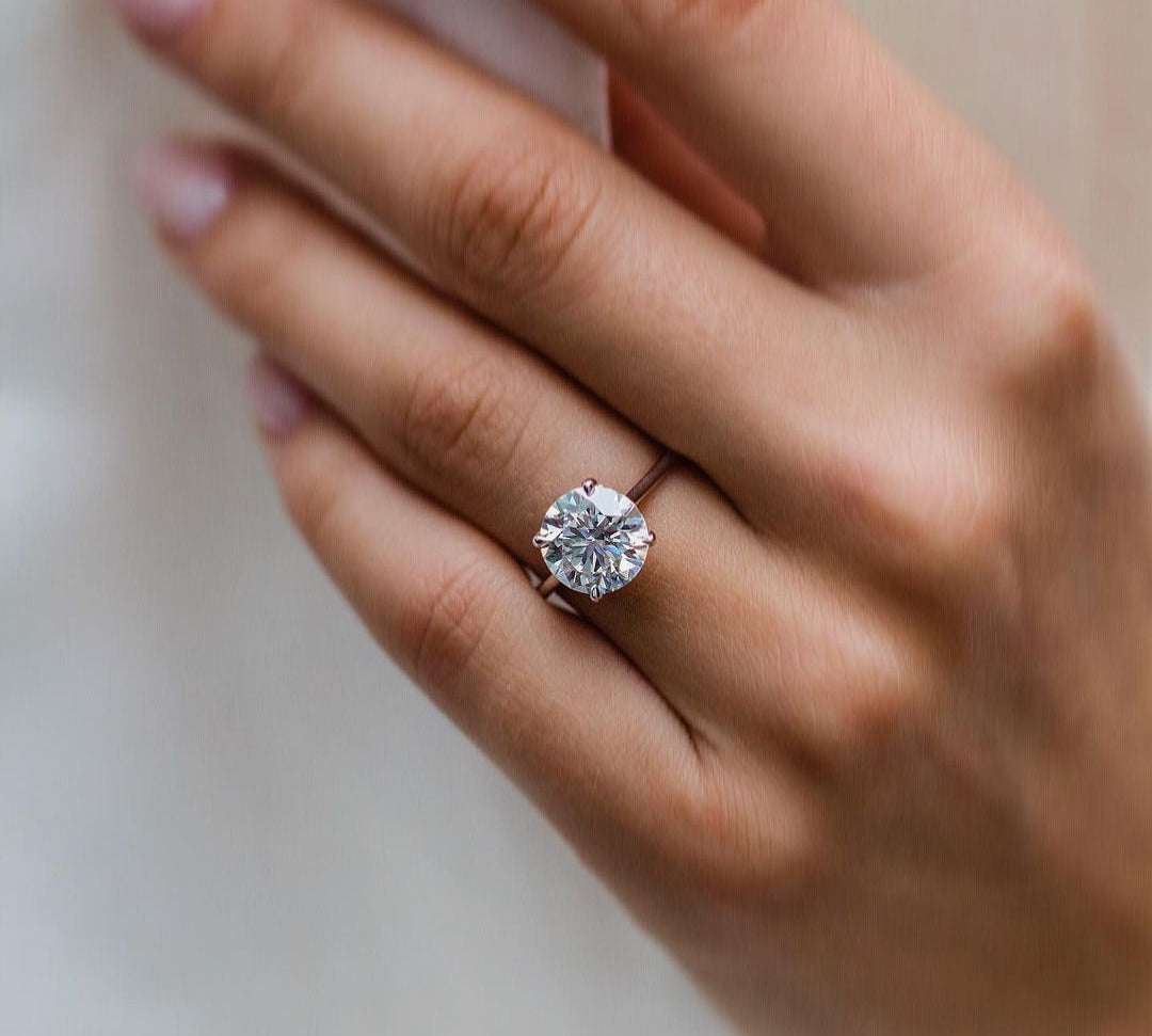 2.75 CT Round Hidden Halo Moissanite Engagement Ring 1