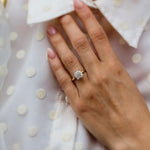 3.10 CT Square Crushed Ice Radiant Solitaire Moissanite Engagement Ring 4