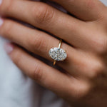 4.25 CT Oval Hidden Halo Moissanite Engagement Ring 1