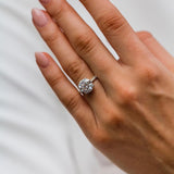 2.75 CT Round Solitaire Pave Moissanite Engagement Ring 4