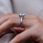 4.11 CT Round Solitaire Moissanite Engagement Ring 4