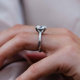 4.11 CT Round Solitaire Moissanite Engagement Ring 4