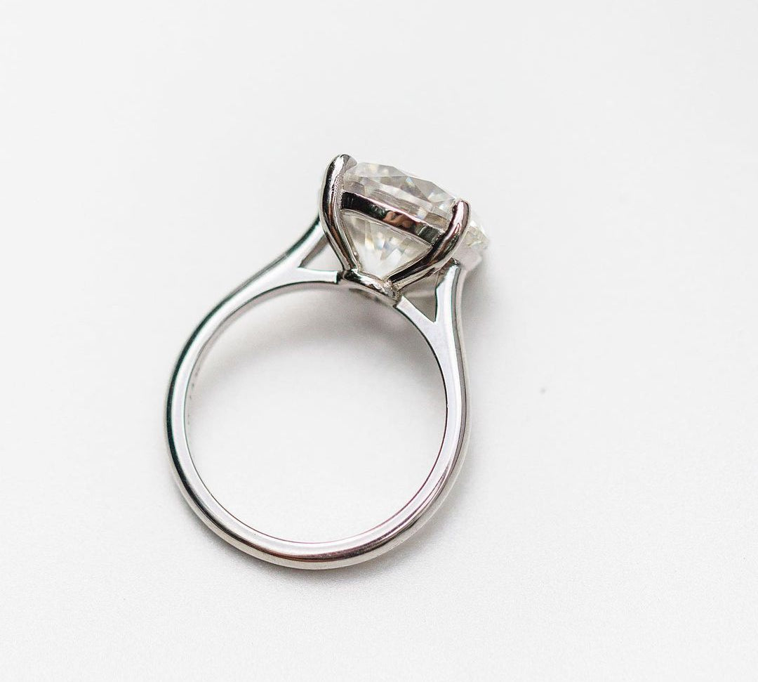 4.11 CT Round Solitaire Moissanite Engagement Ring 2