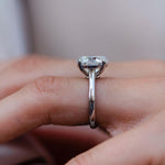 4.11 CT Round Solitaire Moissanite Engagement Ring 5