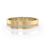 Round Stone High Polish Finish Men's Wedding Band 4