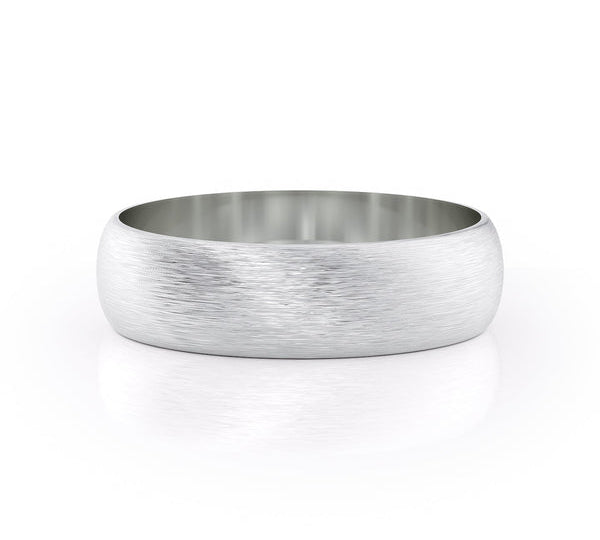 Classic Brushed Finish Wedding Band For Men 1
