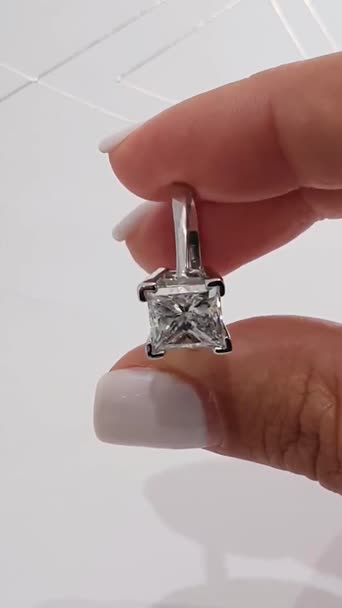 3.0 CT Princess Solitaire CVD F/VS2 Diamond Engagement Ring 2
