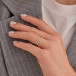 0.58 CT Round Shaped Moissanite Minimalist Wedding Bands 2