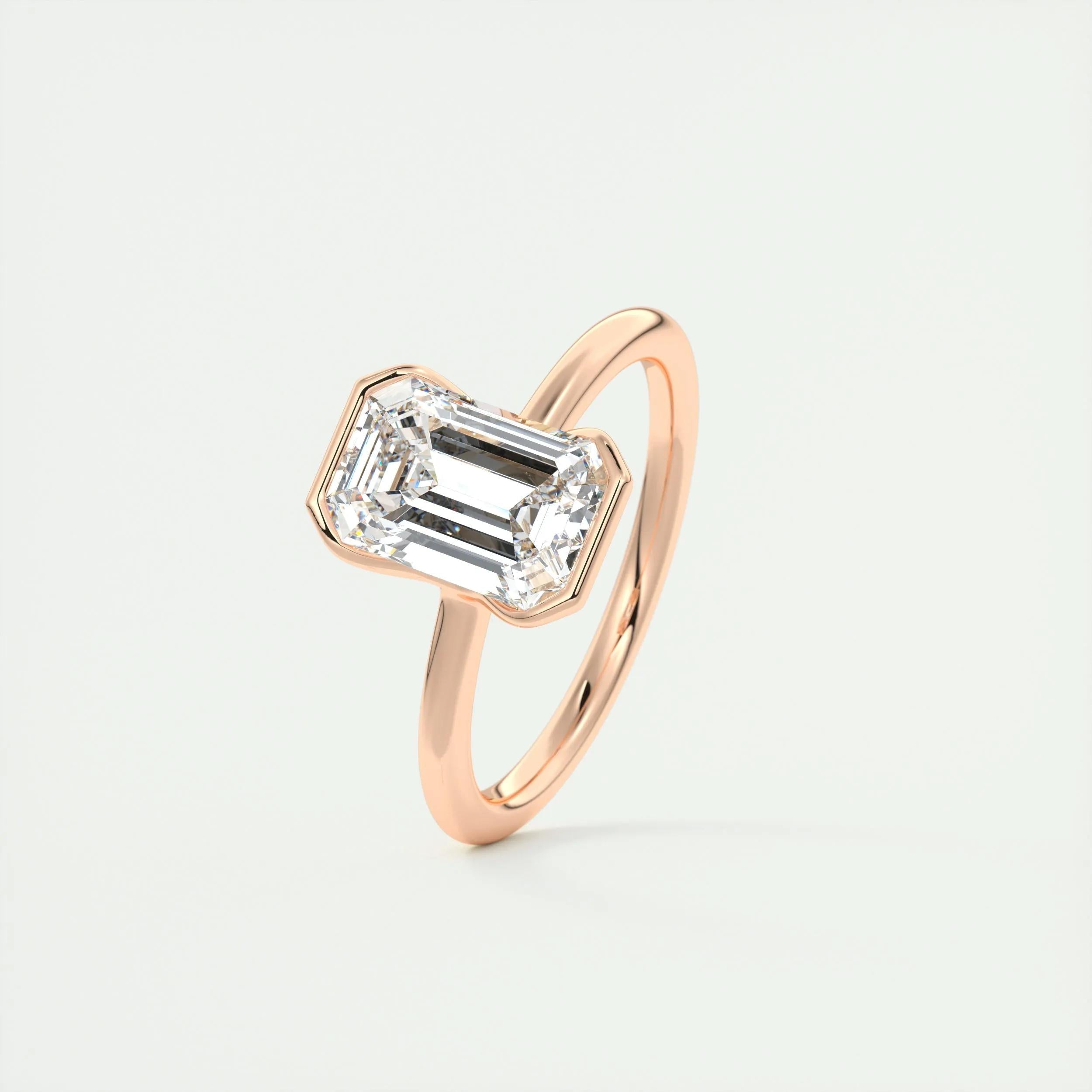2 CT Emerald Bezel CVD F/VS1 Diamond Engagement Ring 20