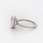 5.0 CT Oval Cut Solitaire Moissanite Engagement Ring 3