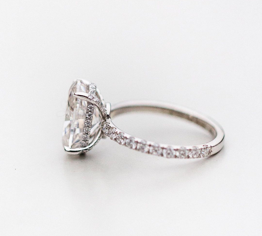 5.0 CT Oval Cut Solitaire Moissanite Engagement Ring 3
