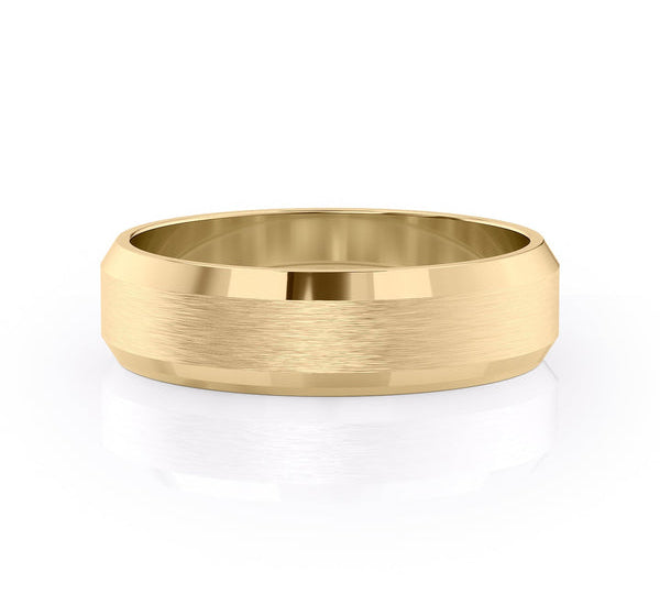 Classic Brushed Finish Wedding Band For Men 1