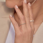 0.30 CT Round Shaped Moissanite Minimalist Wedding Band 4