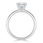 0.75 CT Round Cut Solitaire Moissanite Engagement Ring 4