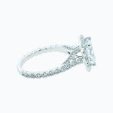 2.0 CT Cushion Shaped Moissanite Halo Engagement Ring 4