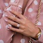 2.50 CT Elongated Cushion Three Stone Moissanite Engagement Ring 9