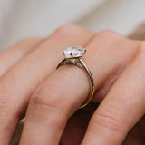 2.35 CT Pear Solitaire Moissanite Engagement Ring 3