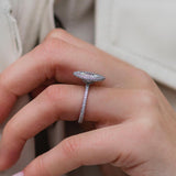 1.80 CT Marquise Double Halo Moissanite Engagement Ring 5