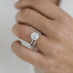 2.50 CT Round Solitaire Hidden Halo Moissanite Engagement Ring 8