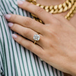 4.65 CT Elongated Cushion Solitaire Moissanite Engagement Ring 1