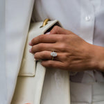 5.0 CT Oval Solitaire Hidden Halo Moissanite Engagement Ring 6