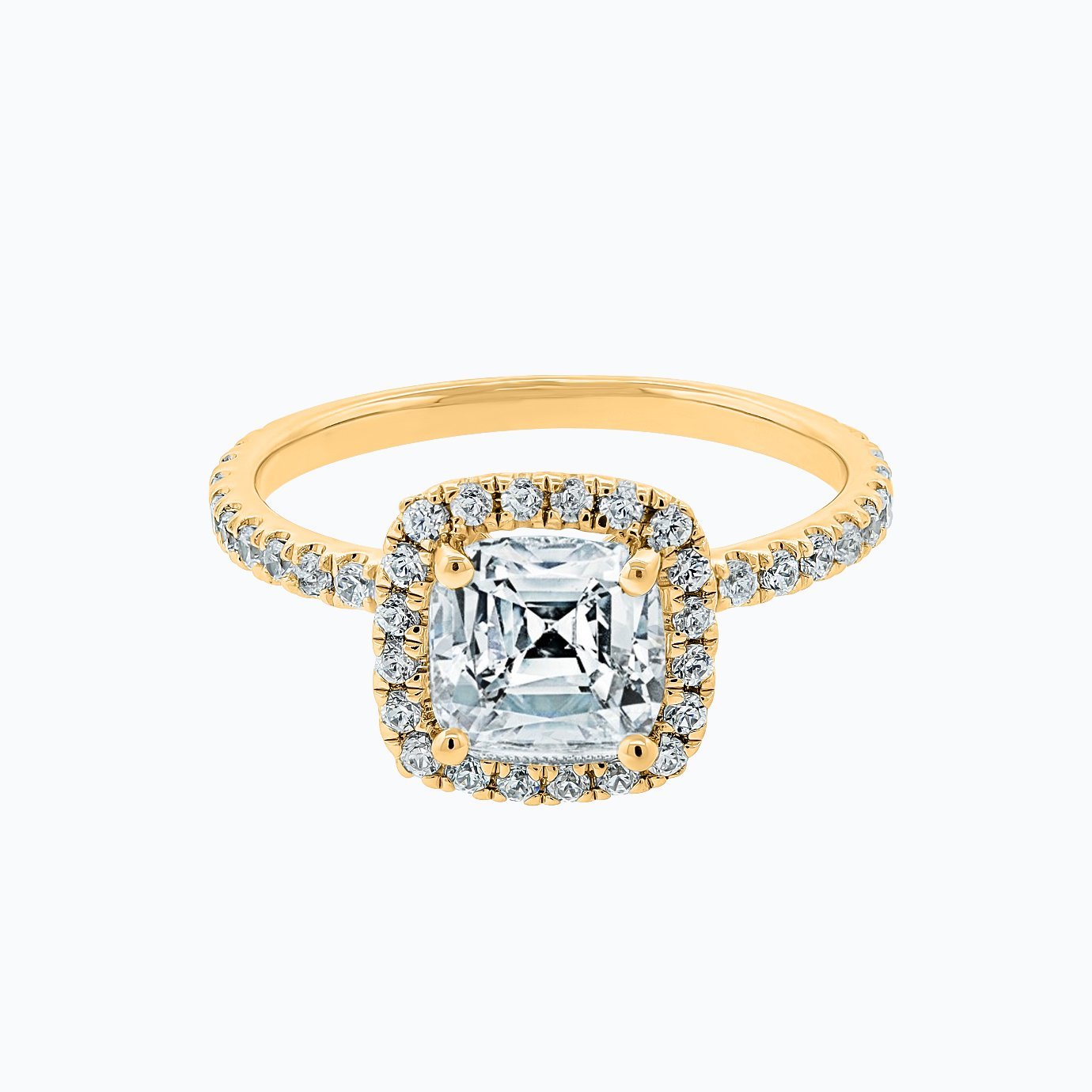 1.50 CT Cushion Halo CVD F/VS2 Diamond Engagement Ring 5