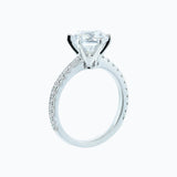 2.0 CT Round Shaped Moissanite Solitaire Pave Setting Engagement Ring 5