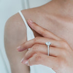 2.0 CT Round Shaped Moissanite Solitaire Pave Setting Engagement Ring 3