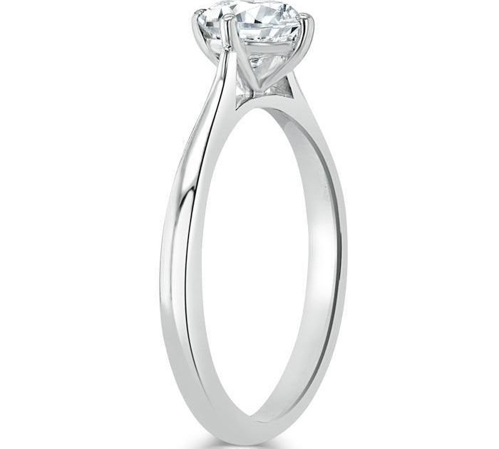 0.75 CT Round Cut Solitaire Moissanite Engagement Ring 3