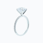 2.0 CT Round Shaped Moissanite Solitaire Pave Setting Engagement Ring 3