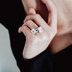 2.0 CT Round Shaped Moissanite Solitaire Pave Setting Engagement Ring 6