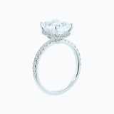 3.0 CT Radiant Shaped Moissanite Solitaire Pave Setting Engagement Ring 4