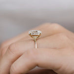 2.80 CT Oval Solitaire Moissanite Engagement Ring 2