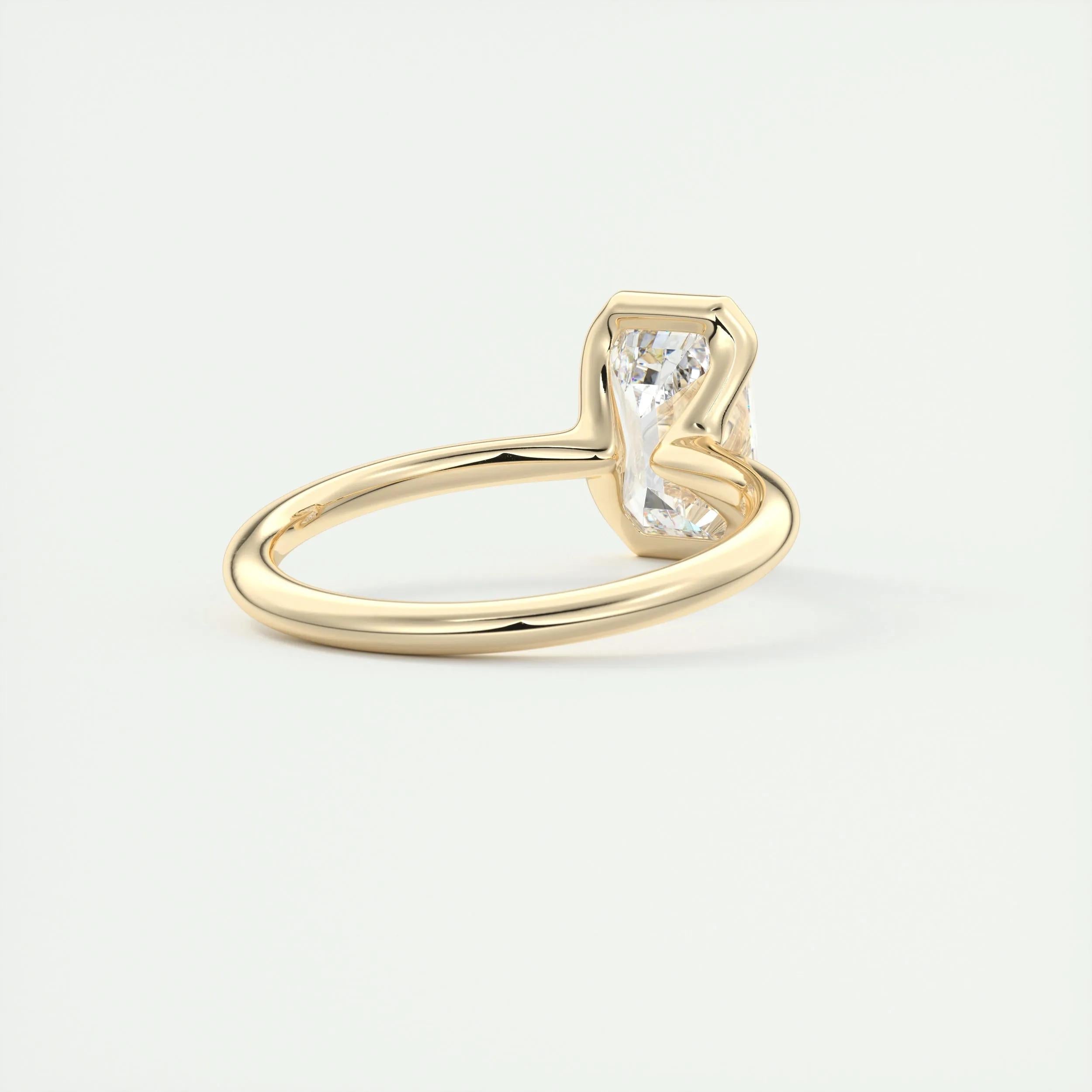 2 CT Emerald Bezel CVD F/VS1 Diamond Engagement Ring 12