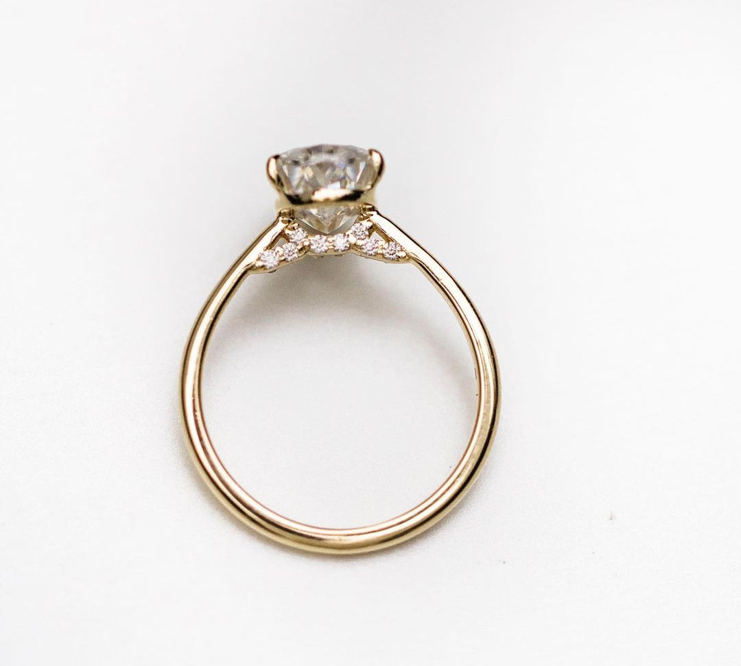 2.35 CT Pear Solitaire Moissanite Engagement Ring 2