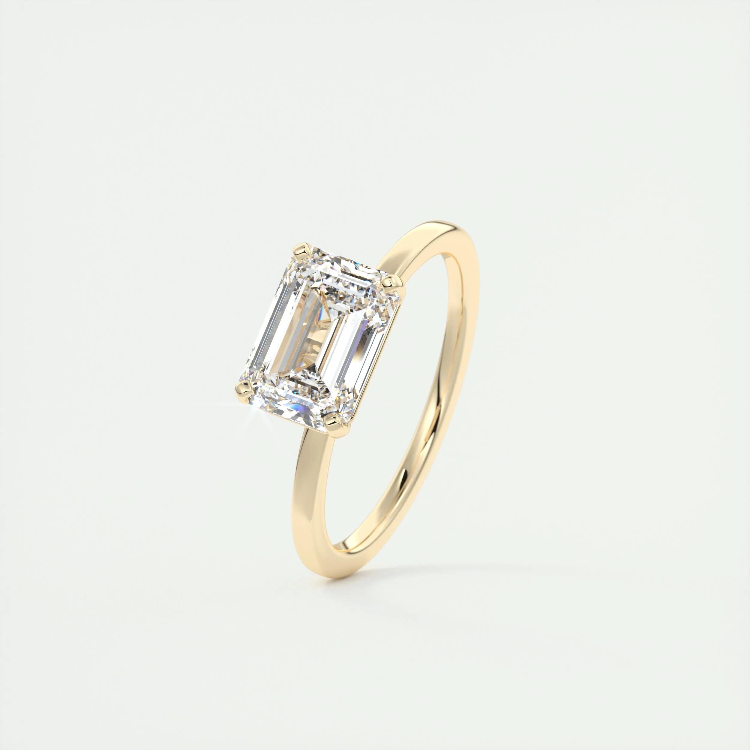 2 CT Emerald Solitaoire CVD F/VS1 Diamond Engagement Ring 12