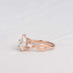 1.52 CT Pear Cut Twisted Moissanite Engagement Ring 8