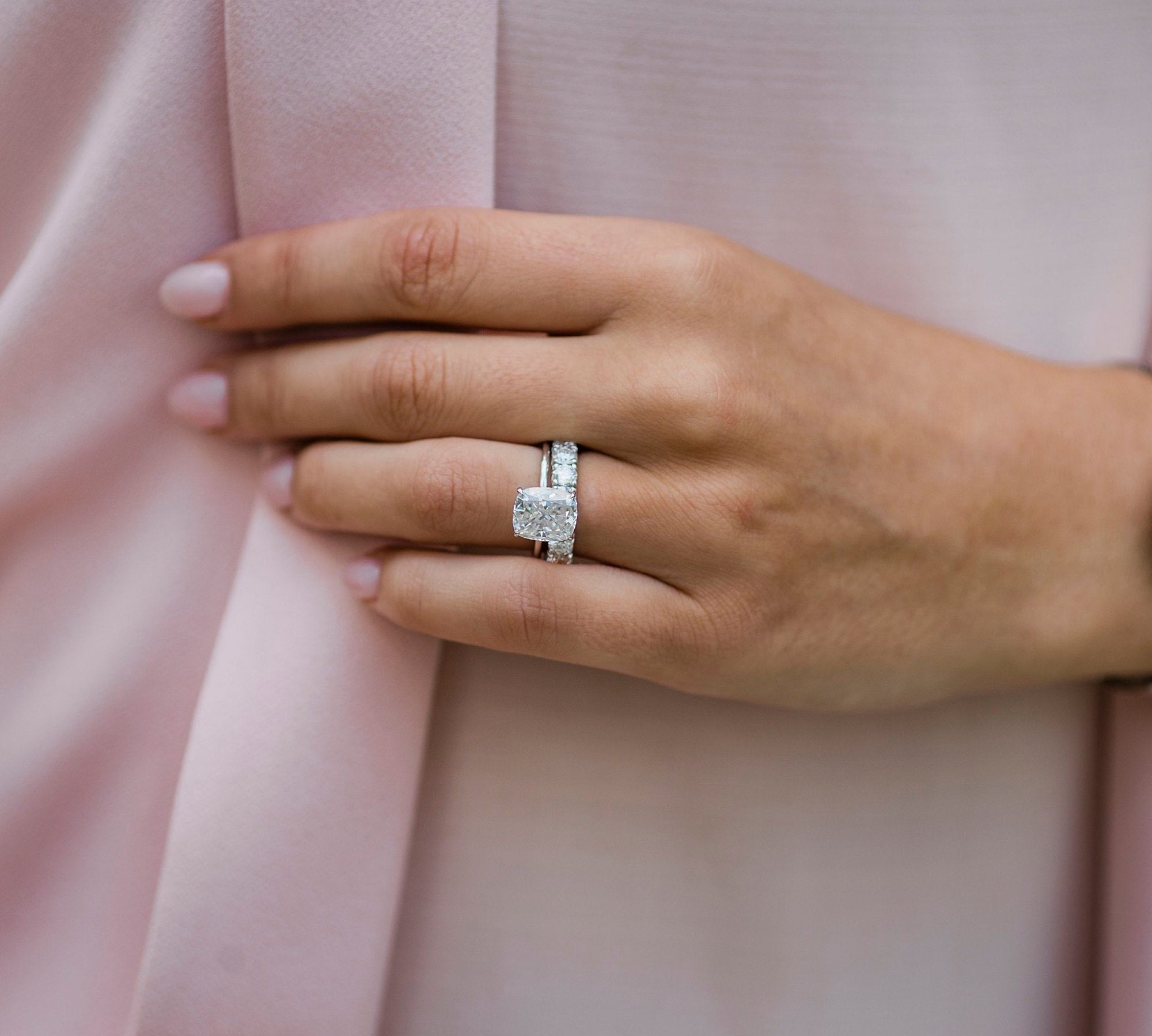 3.62 CT Elongated Cushion Solitaire Moissanite Engagement Ring 3