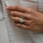 4.20 CT Pear Three Stone Moissanite Engagement Ring 1