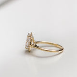 2.35 CT Pear Halo Moissanite Engagement Ring 3