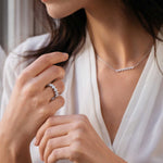 2.0 CT Round Shaped Moissanite Cluster Wedding Band 6