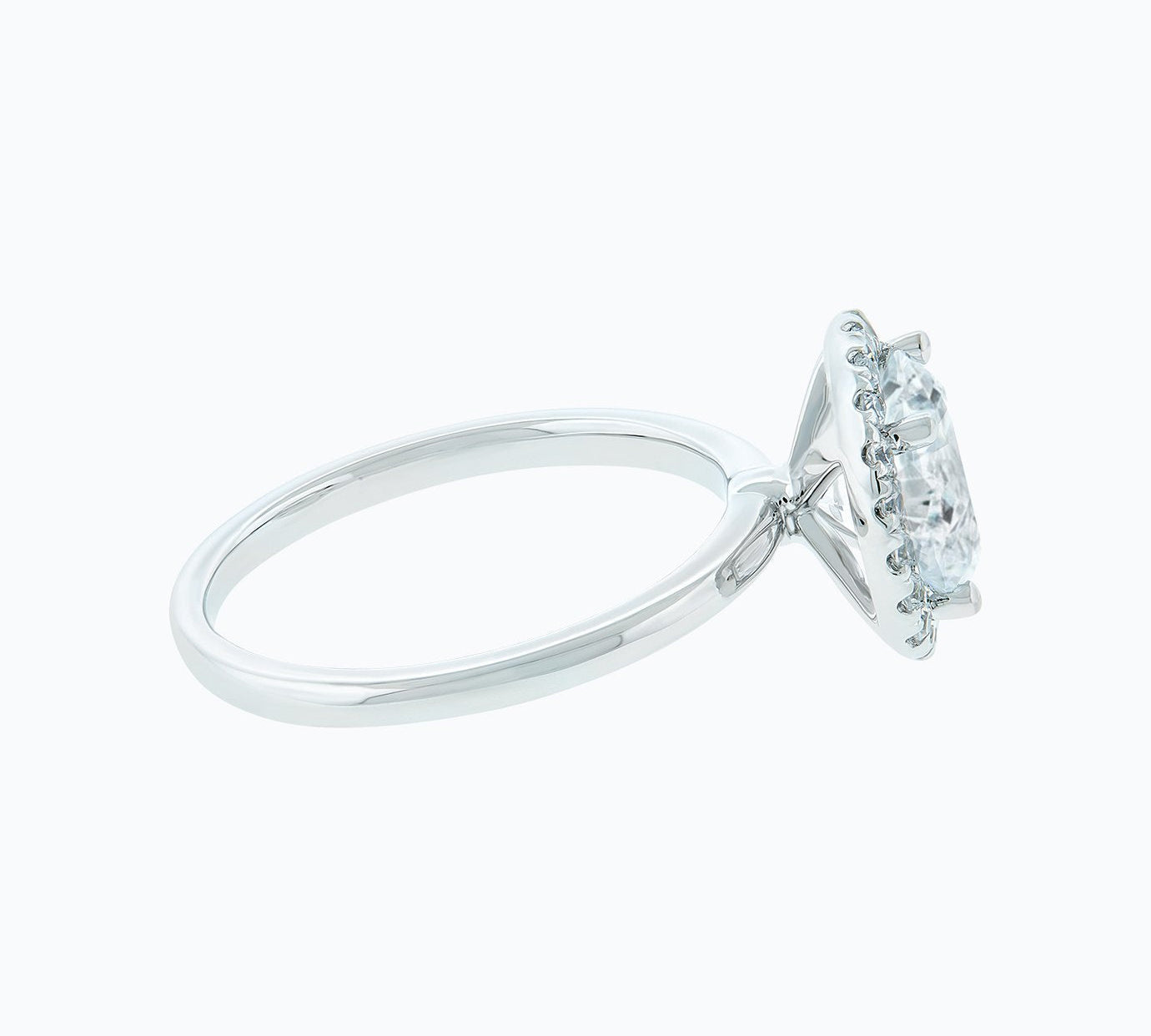 2.0 CT Round Shaped Moissanite Halo Engagement Ring 3