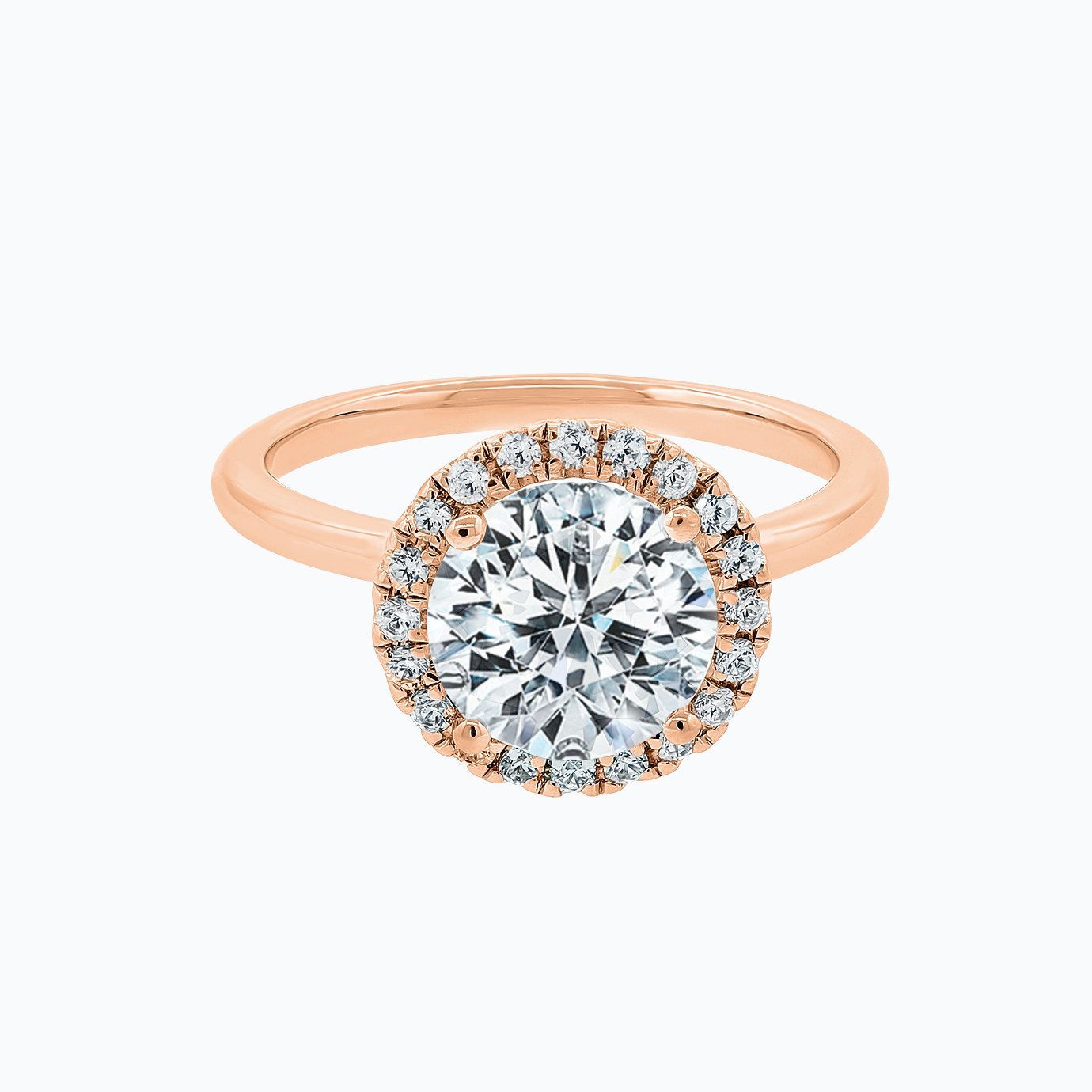 2.0 CT Round Halo CVD F/VS2 Diamond Engagement Ring 3