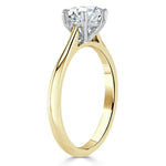 0.75 CT Round Cut Solitaire Moissanite Engagement Ring 6