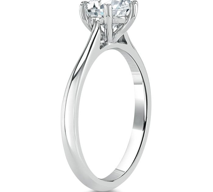 0.75 CT Round Cut Solitaire Moissanite Engagement Ring 2