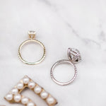 1.85 CT Oval Solitaire Hidden Halo & Pave Moissanite Engagement Ring 3