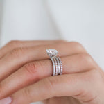 2.50 CT Round Solitaire Hidden Halo Moissanite Engagement Ring 5